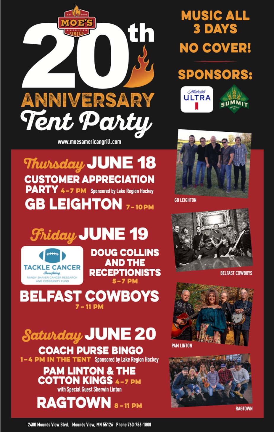 Moe's 20th Anniversary Tent Party — June 18, 19 & 20 event photo