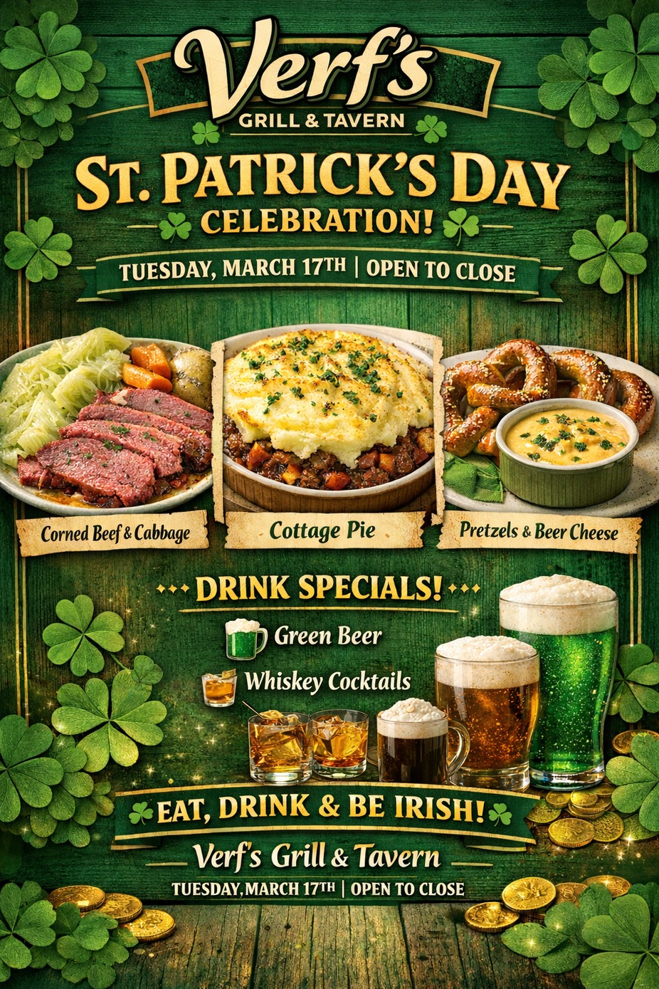 🍀 Verf’s St. Patrick’s Day All-Day Specials 🍀 event photo