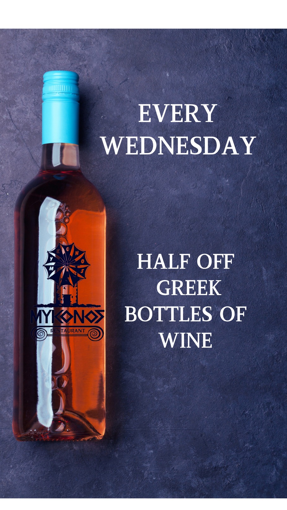 Half Off Greek Bottles of Wine event photo