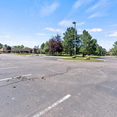 Empty parking with light pole