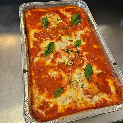 Lasagna dish.