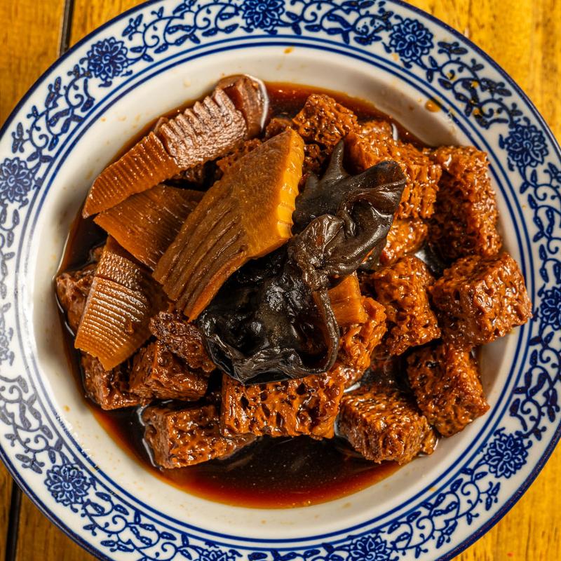 Marinated Bran Dough with Peanuts & Black Fungus（四喜烤麸） photo