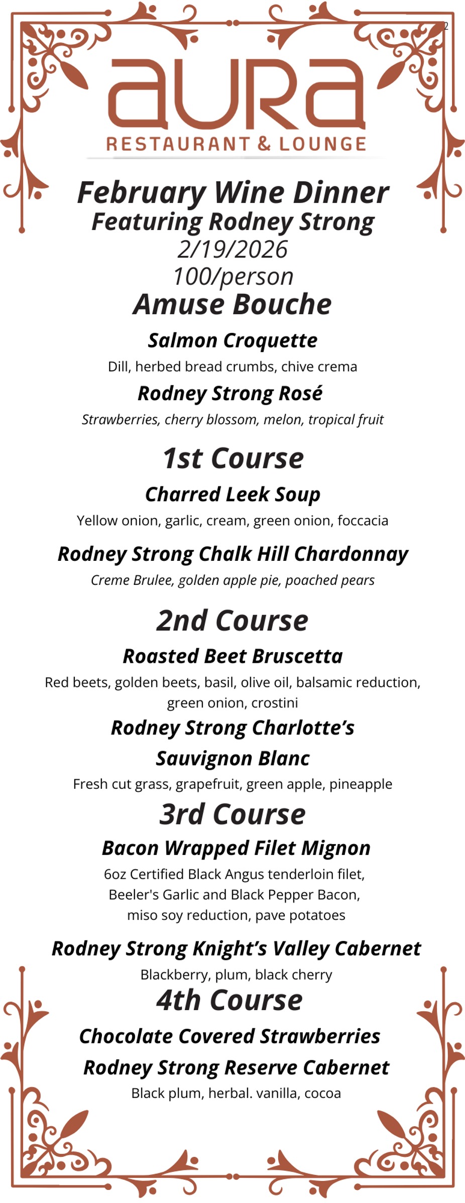 February Wine Dinner event photo