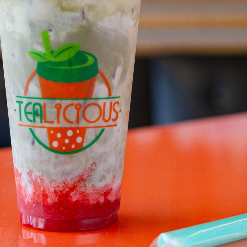 menu item 4 of 22, Strawberry Matcha Milk Tea