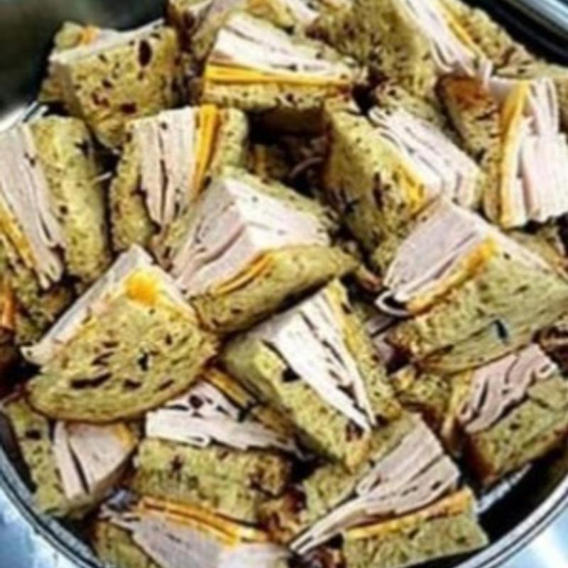 Wanda Wonder with Turkey and Colby Jack Cheese on Cranberry Walnut Bread photo