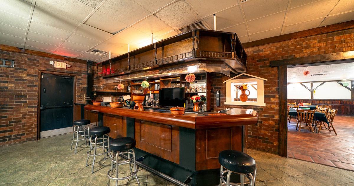 Interior, a bar with bar stools