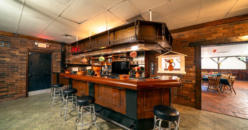 Interior, a bar with bar stools