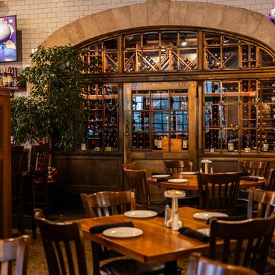 Interior, dining area.