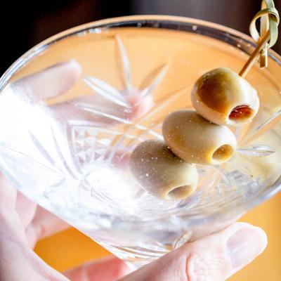 Olive martini.