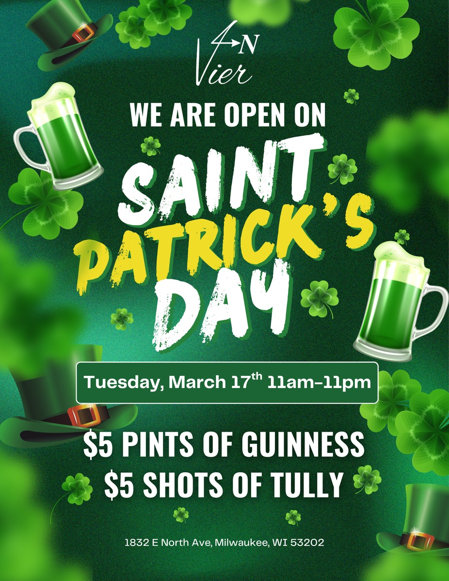 Open for St. Patty's Day! event photo