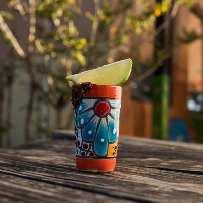 Mezcal Shot with Sal de Gusano.