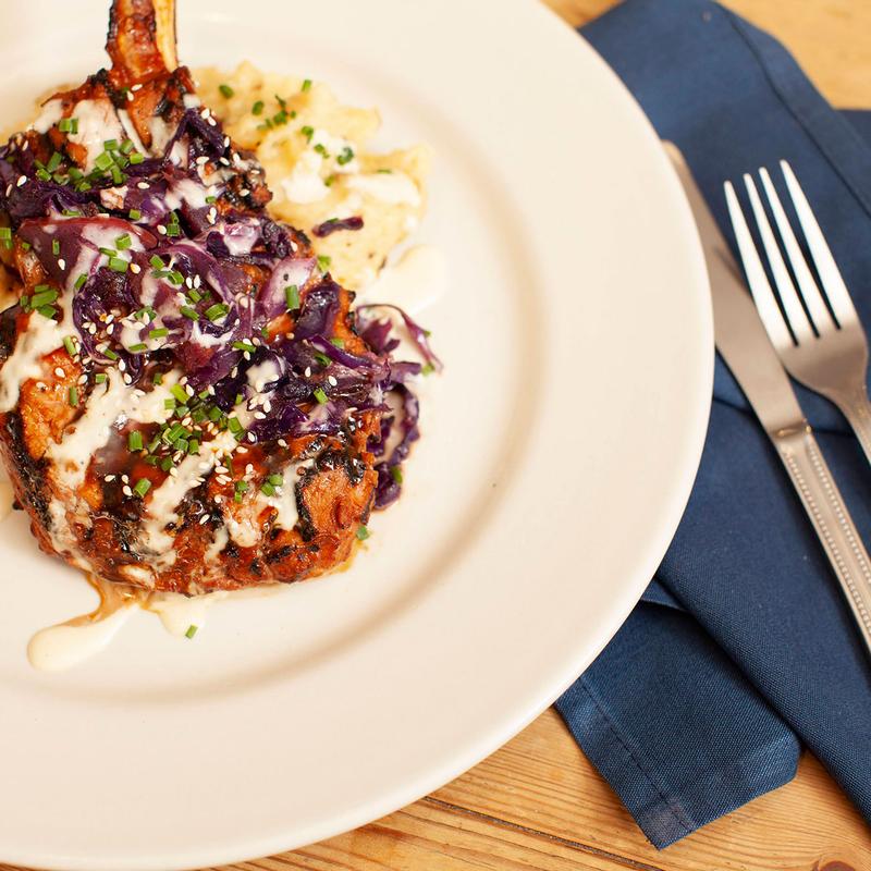 Pan Seared Bone in Pork Chop photo