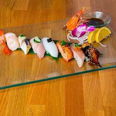 Mixed nigiri sushi plate.