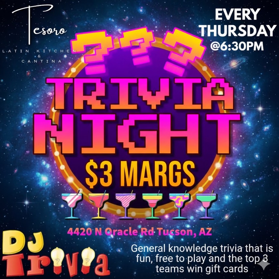 Dj Trivia Thursdays & $3 Margaritas! event photo