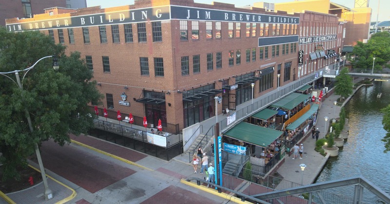 Aerial view of the restaurant