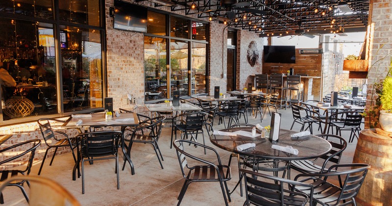 Spacious patio seating area