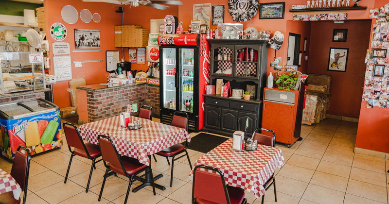 Interior, table ready for guests