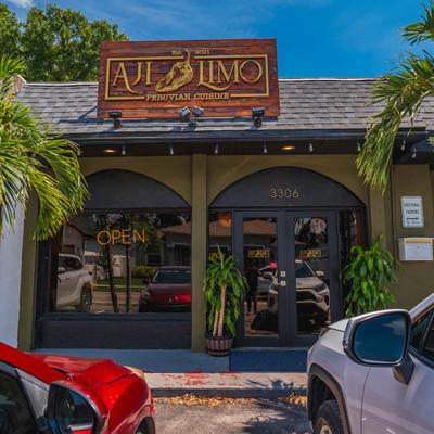 Aji Limo Peruvian restaurant outside.