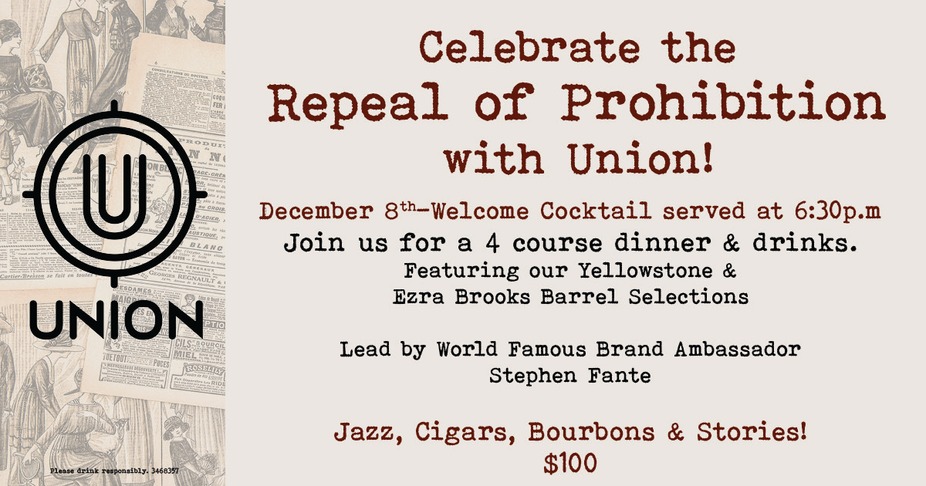 Repeal of Prohibition Bourbon Dinner event photo