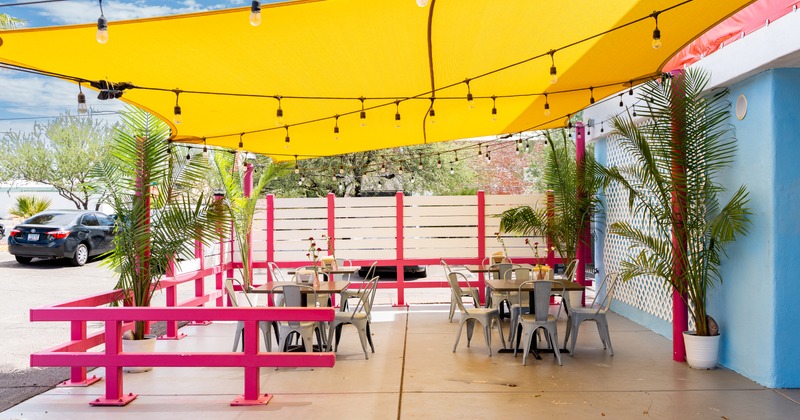 Exterior, tables on patio