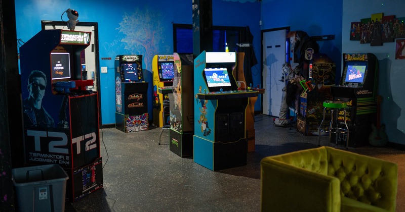 Interior, arcade machines