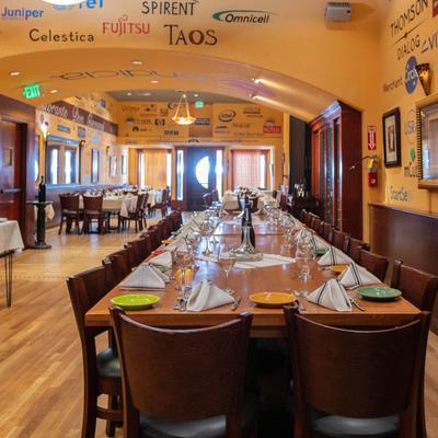 Tables ready for guests.