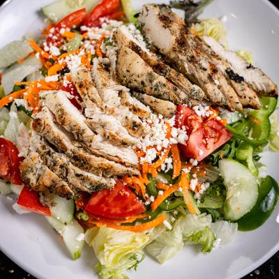 Grilled Chicken Souvlaki Salad