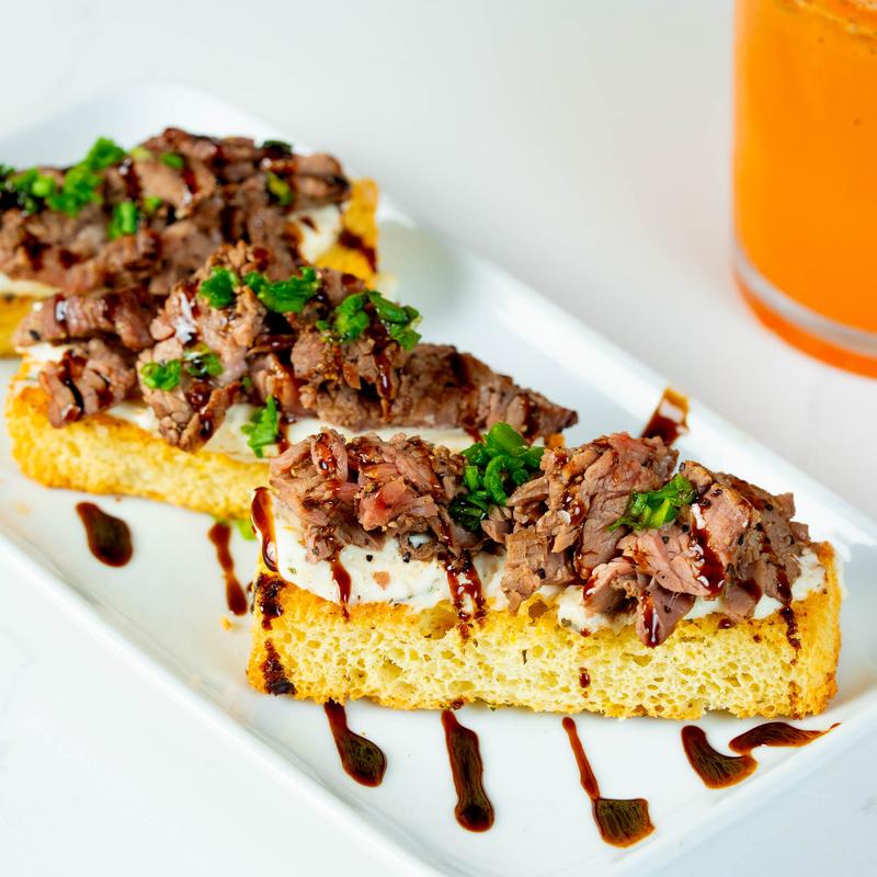 menu item 4 of 38, Steak & Blue Cheese Crostini