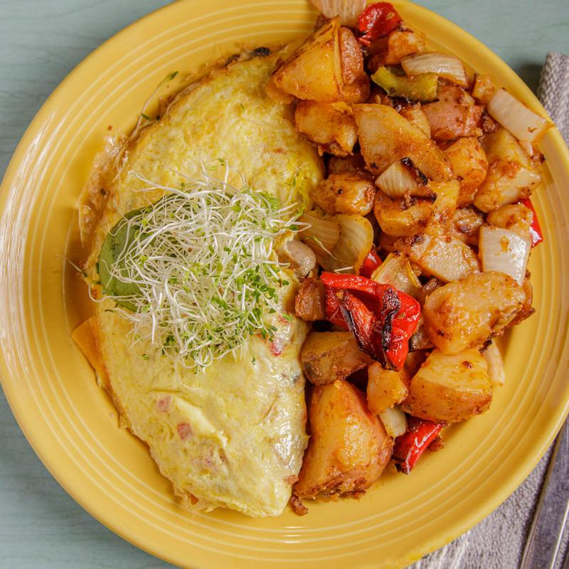 Tomato, Spinach & Feta Omelet photo