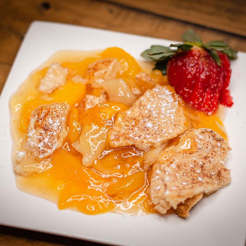 Warm Peach Cobbler photo