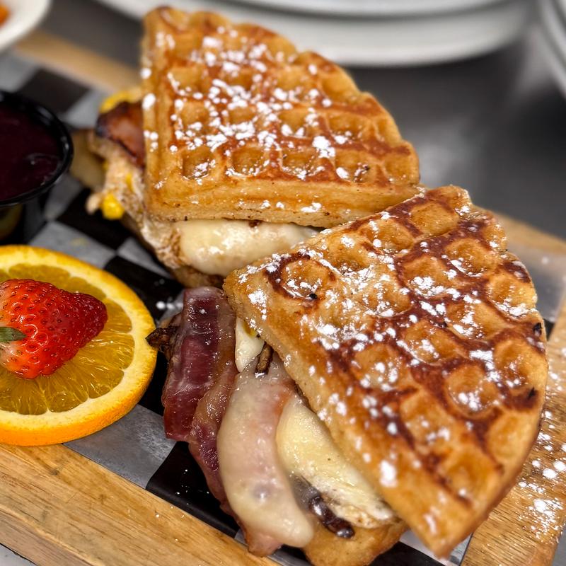 Monte Cristo Waffle Breakfast Sandwich photo