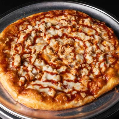 BBQ chicken pizza.