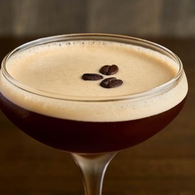 Close up of espresso martini.