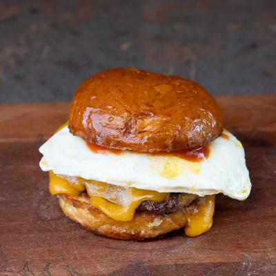 Eggsactly morning burger.