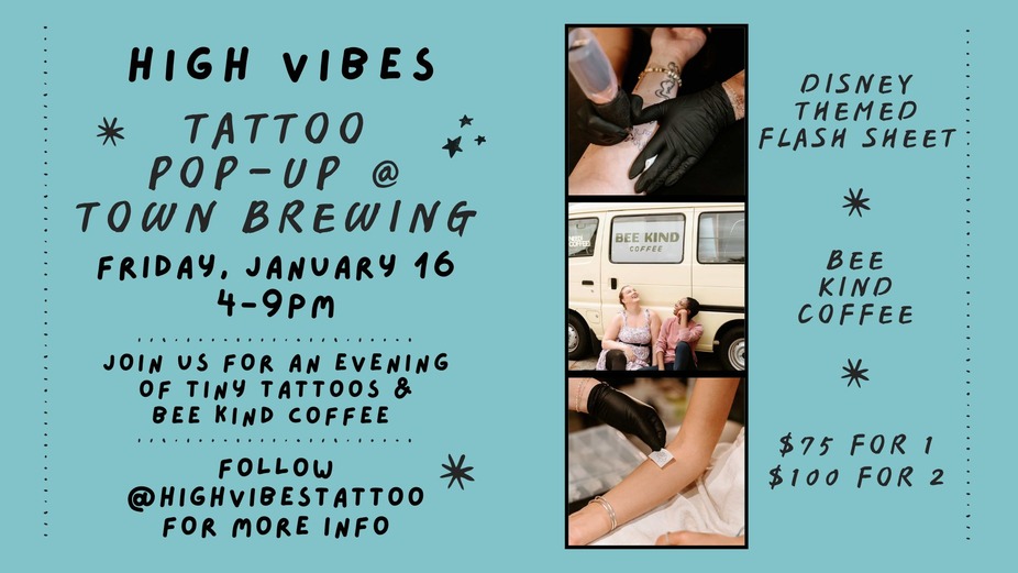 Tattoo & Coffee Pop-Up with High Vibes Tattoo event photo