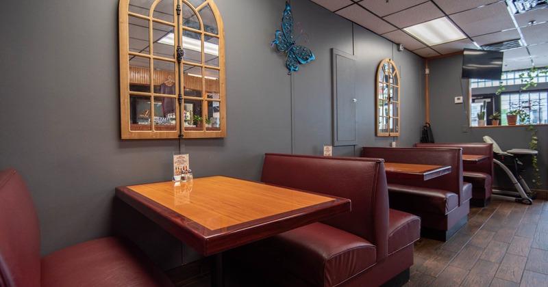 Interior, booth area