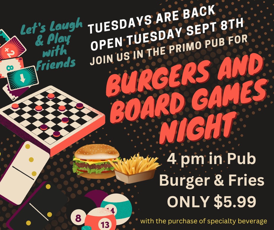 Tuesday Burgers & Board Games event photo