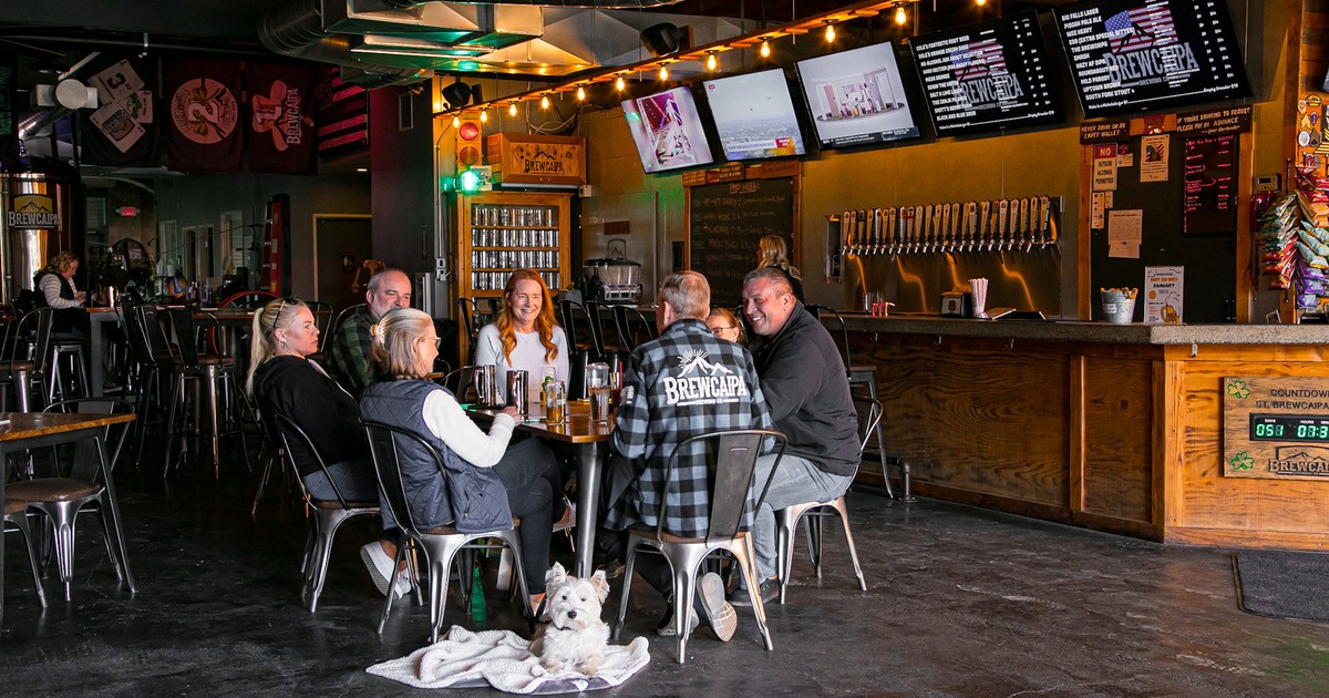 Interior space, seating area, guests enjoying their drinks