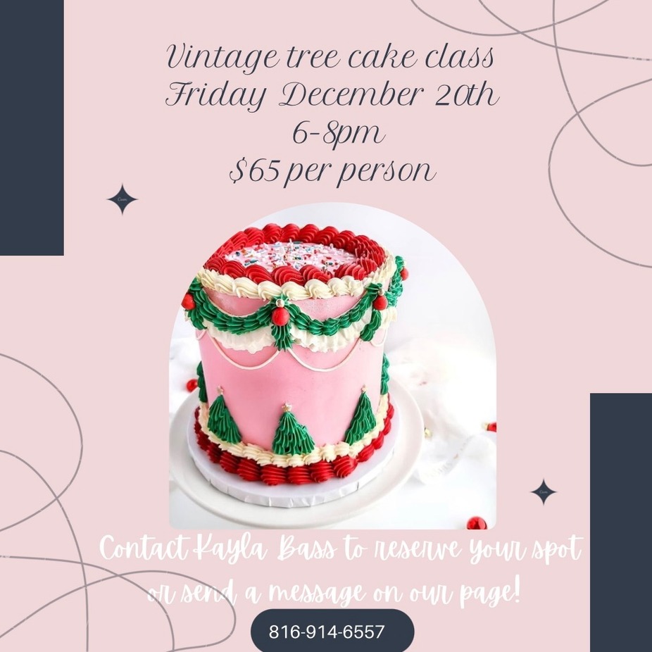 Vintage tree cake class event photo