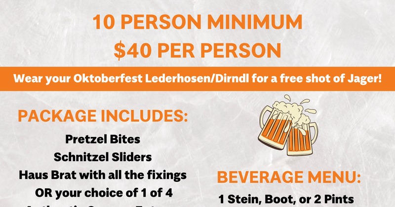 Sausage and beer promotional flyer