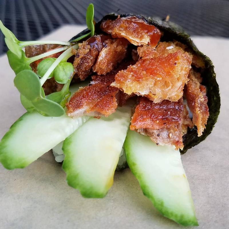 Salmon Skin Hand Roll (C) photo