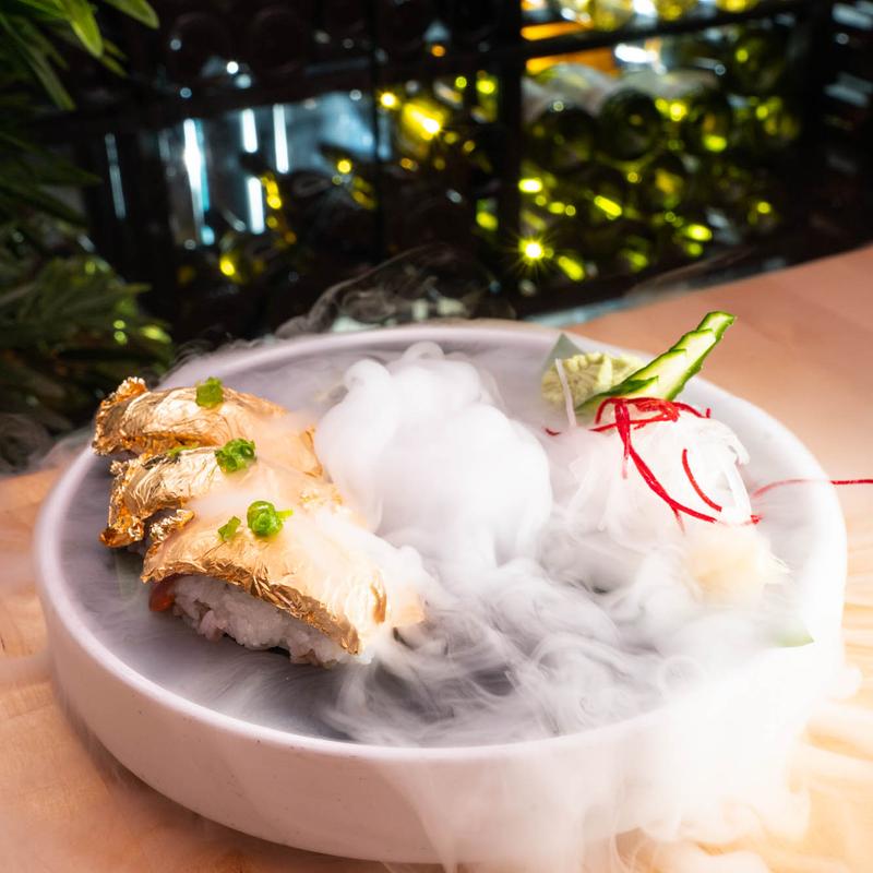 Seared Truffle Salmon & Golden Tuna Nigiri* (GF) photo