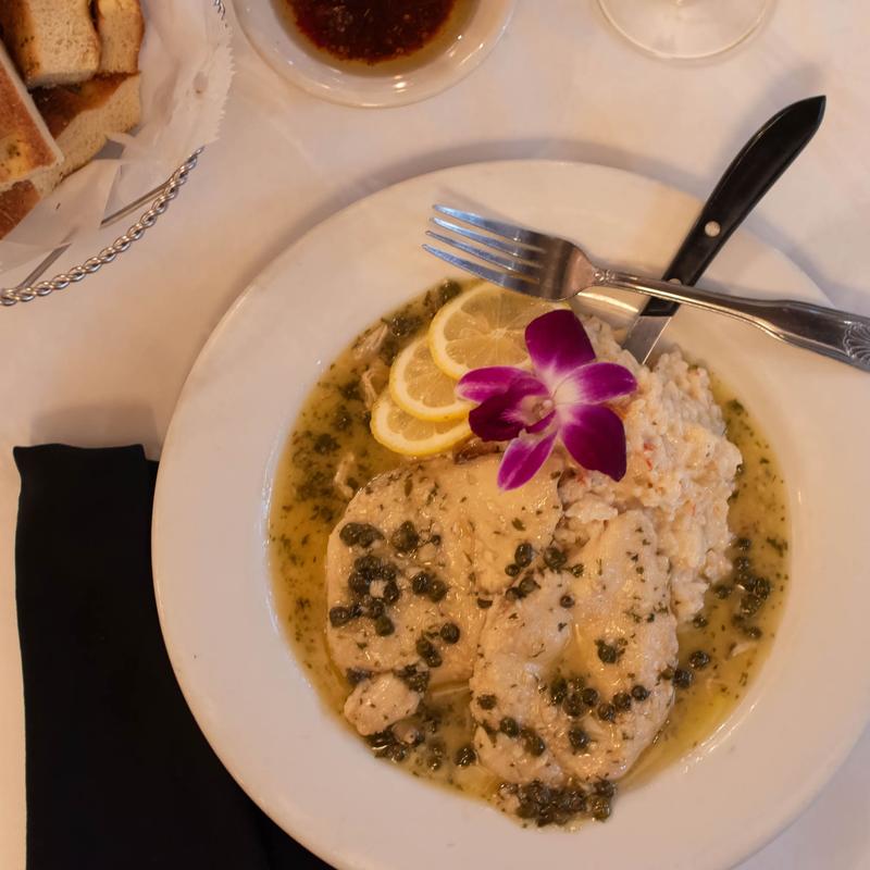 menu item 8 of 13, Chicken Picatta Risotto Romano