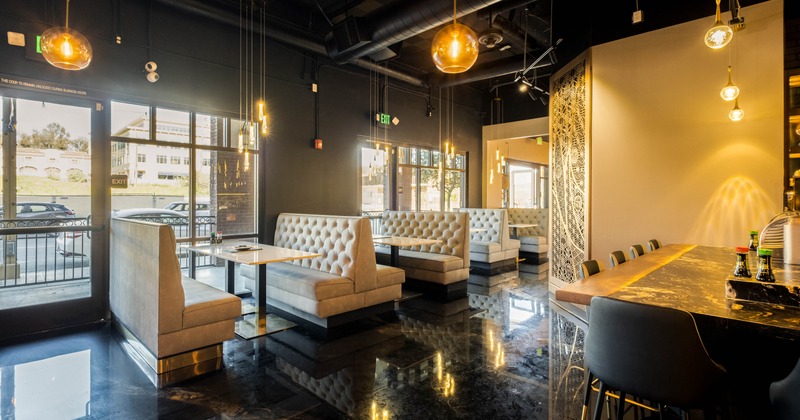 Interior, booths seating area