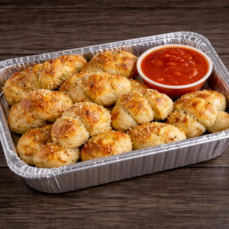 Half Pan of Garlic Knots photo