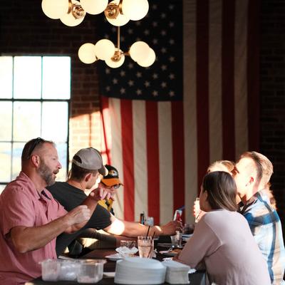 Guests having drinks.