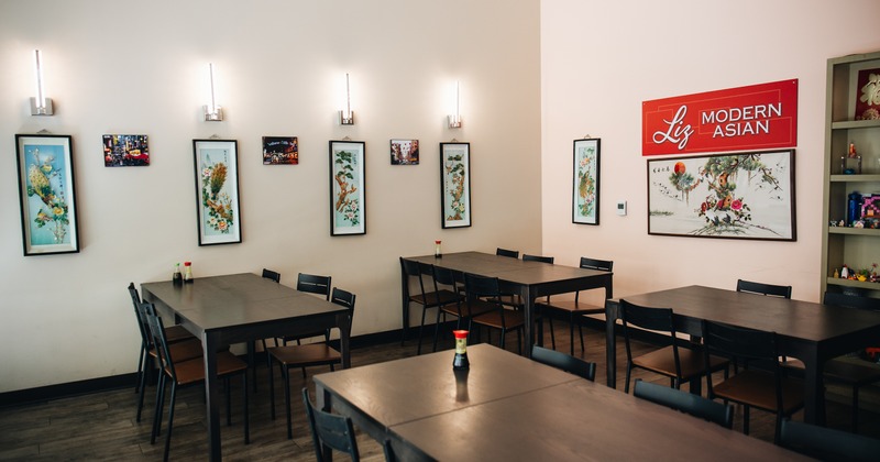 Interior, diner room, tables, chairs