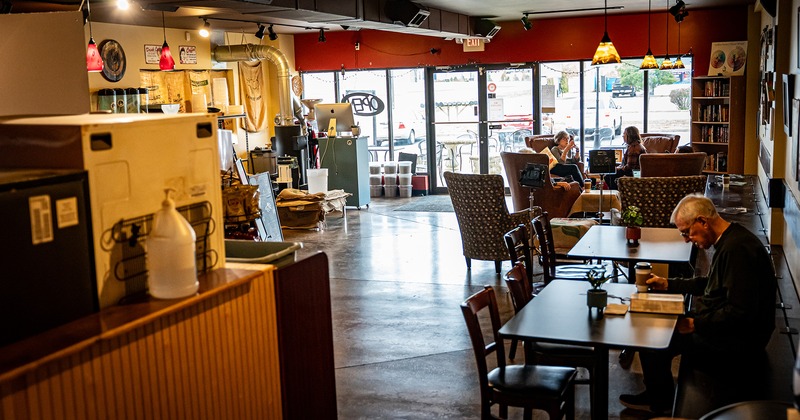 Interior space, seating area