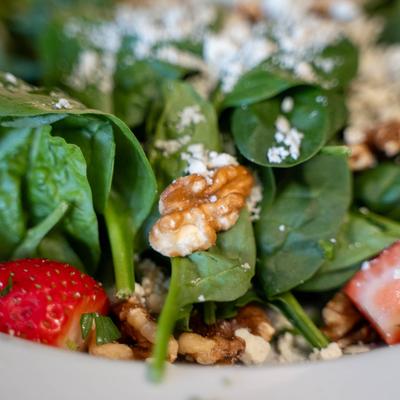 Strawberry Spinach Salad.