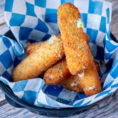 House Made Mozzarella Sticks.